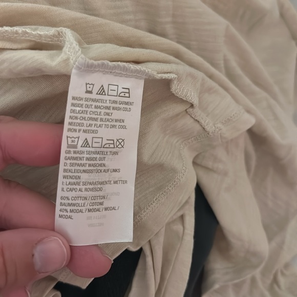 Belle Kim Gravel Women’s Slub Knit Tie Front Shrug Top Cream Plus Size 1X - Picture 11 of 12